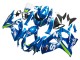 Carenagens Moto Suzuki GSXR 1000 2009-2016 - Azul Claro Verde Motul 29 Ecstar