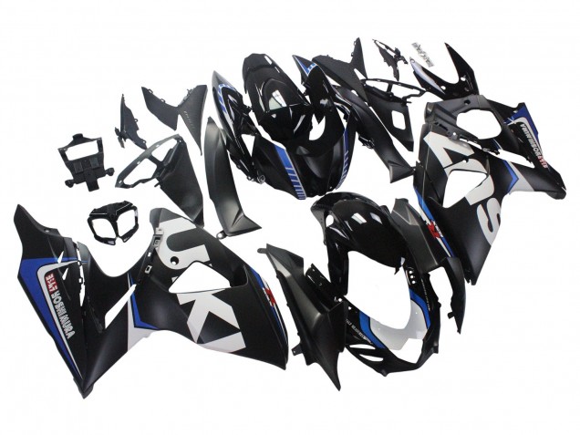 Carenagens Moto Suzuki GSXR 1000 2009-2016 - Preto Fosco Branco Azul