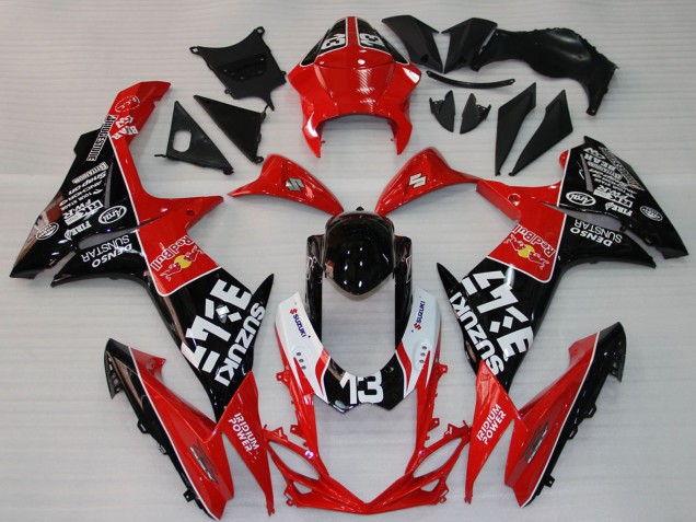 Carenagens Moto Suzuki GSXR 1000 2009-2016 - Vermelho Preto Branco 13