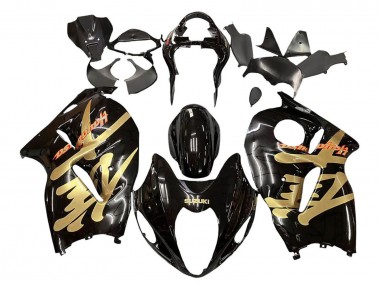 Carenagens Moto Suzuki GSXR 1300 Hayabusa 1996-2007 - Preto Brilhante Ouro Hayabusa