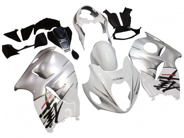 Carenagens Moto Suzuki GSXR 1300 Hayabusa 1996-2007 - Branco Prata Hayabusa