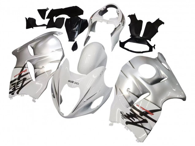 Carenagens Moto Suzuki GSXR 1300 Hayabusa 1996-2007 - Branco Prata Hayabusa