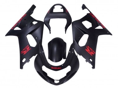 Carenagens Moto Suzuki GSXR 600 / GSXR 750 2001-2003 - Preto Fosco Vermelho