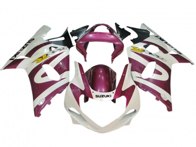 Carenagens Moto Suzuki GSXR 600 / GSXR 750 2001-2003 - Branco Rosa Amarelo