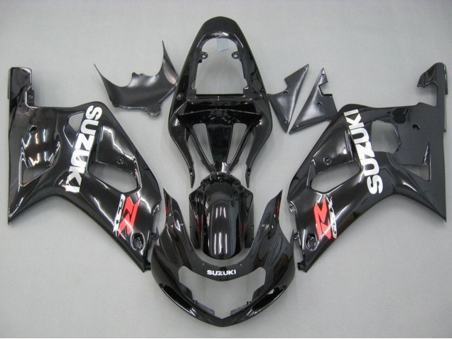 Carenagens Moto Suzuki GSXR 600 / GSXR 750 2001-2003 - Preto Brilhante Vermelho Branco