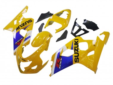 Carenagem Moto Suzuki GSXR 600 / GSXR 750 2004-2005 - Amarelo Branco Azul Preto