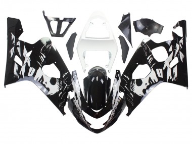Carenagem Moto Suzuki GSXR 600 / GSXR 750 2004-2005 - Branco Preto