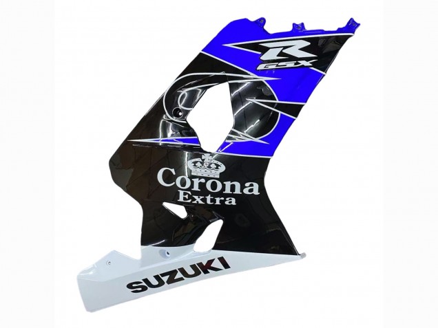 Carenagem Moto Suzuki GSXR 600 / GSXR 750 2004-2005 - Branco Azul Preto Corona Motul