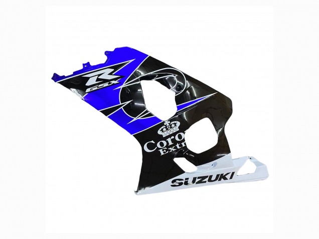 Carenagem Moto Suzuki GSXR 600 / GSXR 750 2004-2005 - Branco Azul Preto Corona Motul