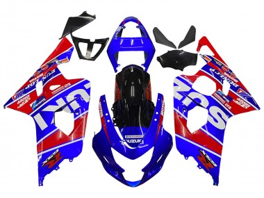 Carenagens Moto Suzuki GSXR 600 / GSXR 750 2004-2005 - Azul Vermelho Preto Motul Dunlop