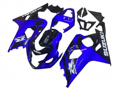 Carenagens Moto Suzuki GSXR 600 / GSXR 750 2004-2005 - Azul Preto Branco Decal
