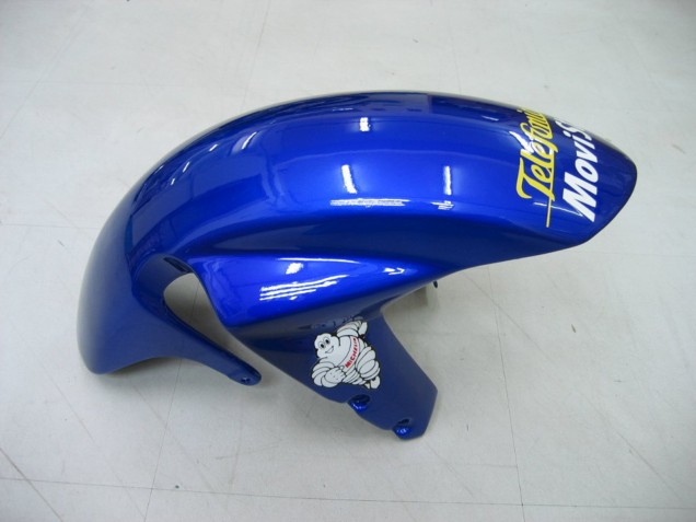 Carenagens Moto Suzuki GSXR 600 / GSXR 750 2004-2005 - Azul Branco Amarelo Verde Telefonica Motul MoviStar