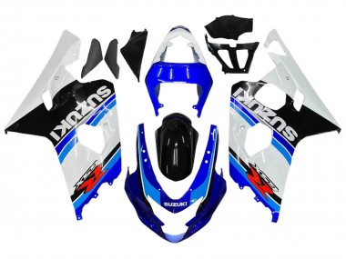 Carenagem Moto Suzuki GSXR 600 / GSXR 750 2004-2005 - Branco Azul Preto Vermelho