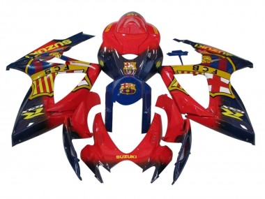Carenagens Moto Suzuki GSXR 600 / GSXR 750 2006-2007 - Laranja Azul Amarelo