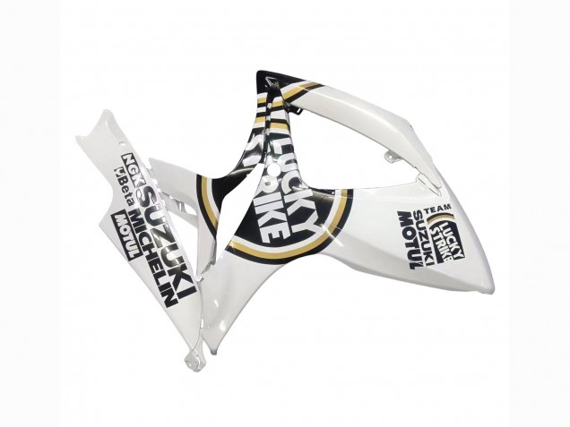 Carenagens Moto Suzuki GSXR 600 / GSXR 750 2006-2007 - Branco Preto Lucky Strike Motul