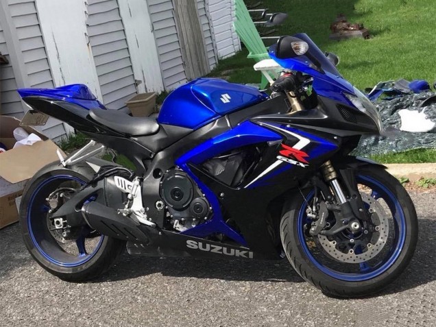 Carenagens Moto Suzuki GSXR 600 / GSXR 750 2006-2007 - Azul Preto Vermelho