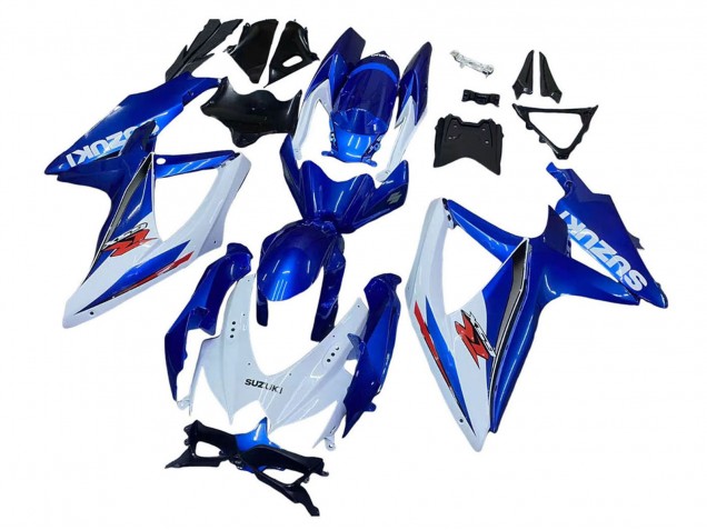 Kits Carenagem Moto Suzuki GSXR 600 / GSXR 750 2008-2010 - Azul Branco Vermelho