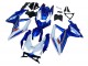 Kits Carenagem Moto Suzuki GSXR 600 / GSXR 750 2008-2010 - Azul Branco Vermelho