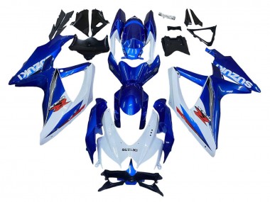 Kits Carenagem Moto Suzuki GSXR 600 / GSXR 750 2008-2010 - Azul Branco Vermelho