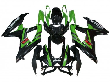 Carenagens Moto Suzuki GSXR 600 / GSXR 750 2008-2010 - Verde Preto Brilhante