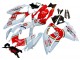 Carenagens Moto Suzuki GSXR 600 / GSXR 750 2008-2010 - Branco Vermelho Motul Lucky Strike