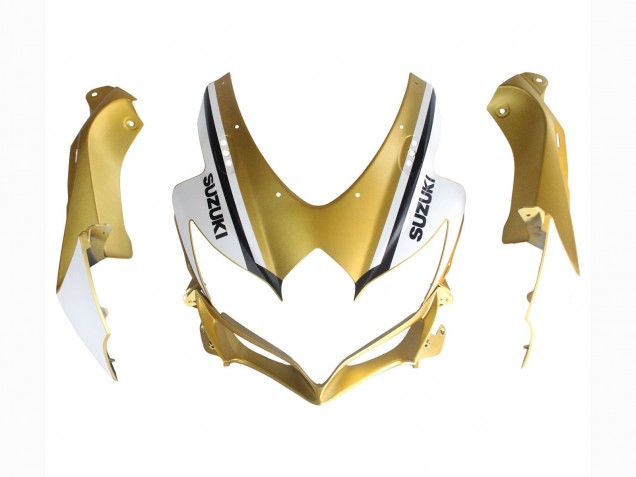 Carenagens Moto Suzuki GSXR 600 / GSXR 750 2008-2010 - Preto Fosco Branco Ouro