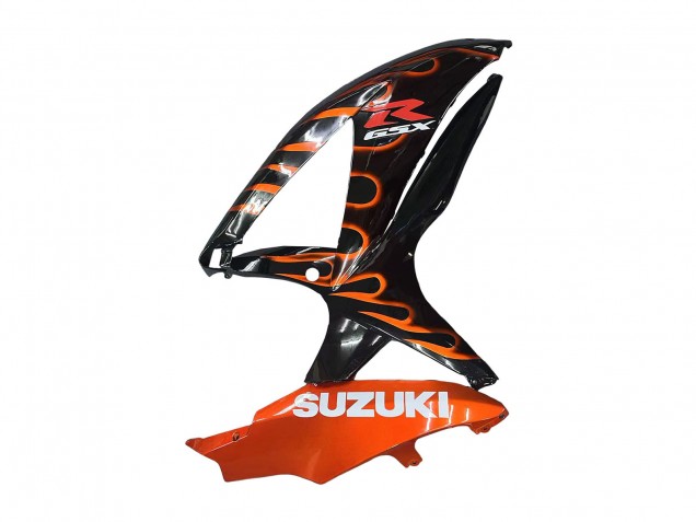 Carenagens Moto Suzuki GSXR 600 / GSXR 750 2008-2010 - Preto Brilhante Laranja Chama