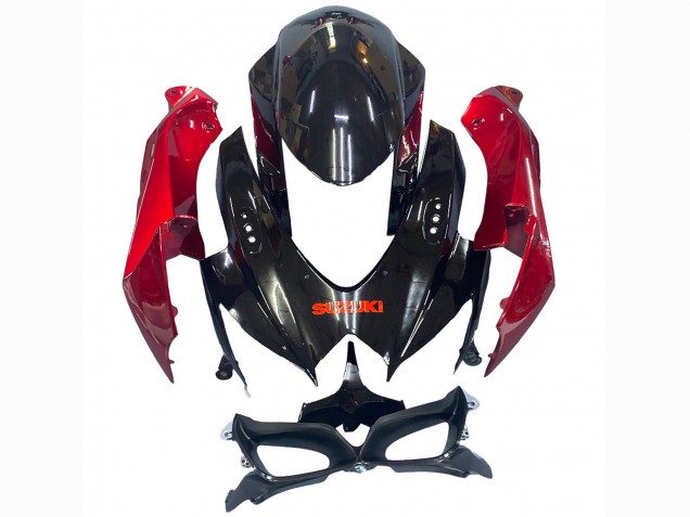 Carenagem Moto Suzuki GSXR 600 / GSXR 750 2008-2010 - Vermelho Preto Brilhante