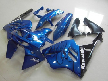 Carenagem Moto Kawasaki ZX9R 1994-1997 - Azul Preto Chama