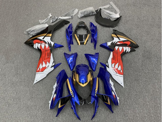 Carenagens Moto Suzuki GSXR 600 / GSXR 750 2011-2024 - Azul Ouro Vermelho Preto