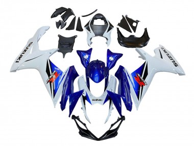 Carenagem Moto Suzuki GSXR 600 / GSXR 750 2011-2024 - Branco Azul Vermelho