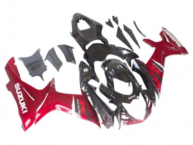 Carenagem Moto Suzuki GSXR 600 / GSXR 750 2011-2024 - Vermelho Preto Brilhante