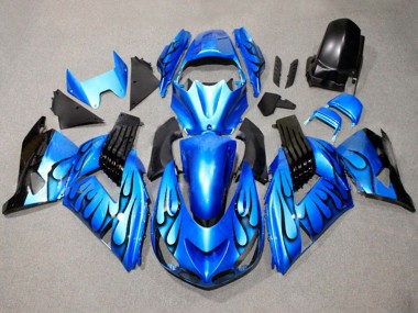 Carenagens Moto Suzuki GSXR 600 / GSXR 750 2011-2024 - Azul Preto Chama