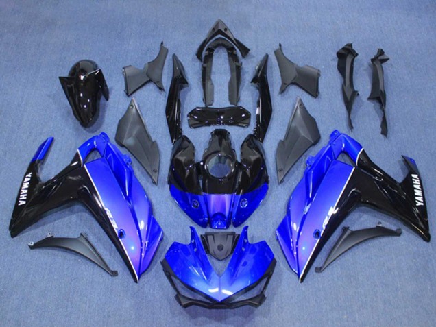 Kits Carenagem Moto Yamaha YZF R3/R25 2015-2018 - Azul Preto Brilhante
