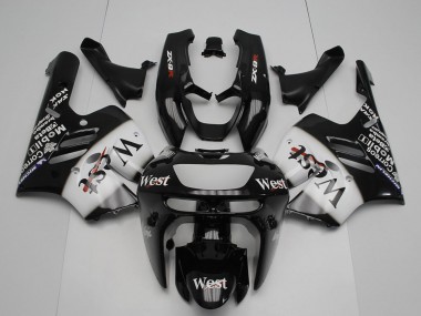 Carenagens Moto Kawasaki ZX9R 1994-1997 - Preto Brilhante Branco West