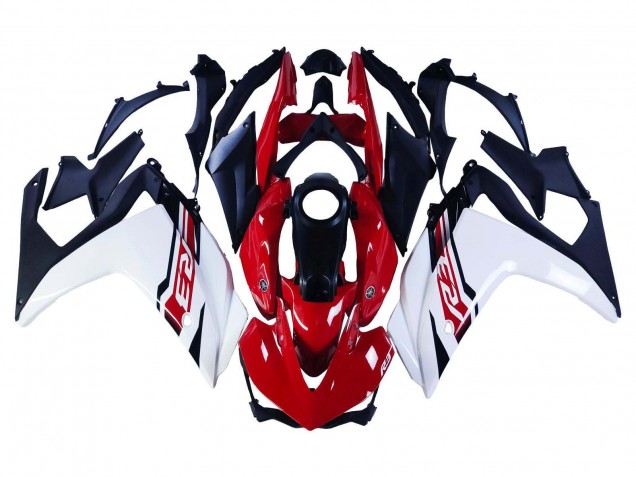 Carenagens Moto Yamaha YZF R3/R25 2015-2018 - Branco Vermelho Preto Fosco