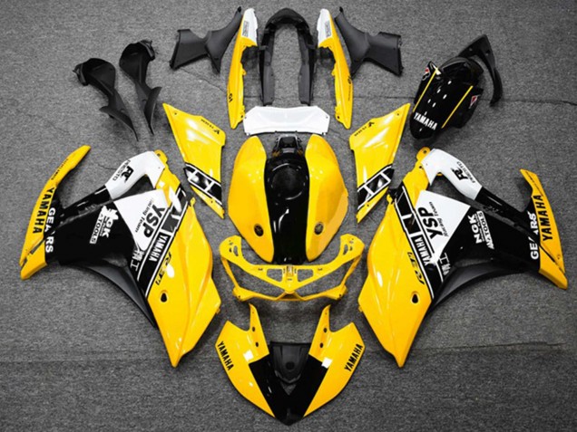 Carenagens Moto Yamaha YZF R3/R25 2015-2018 - Amarelo Branco Preto