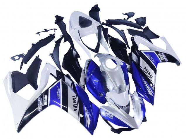 Carenagens Moto Yamaha YZF R3/R25 2015-2018 - Branco Azul Preto Yamalube