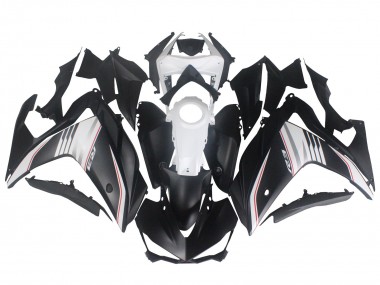 Carenagem Moto Yamaha YZF R3/R25 2015-2018 - Branco Vermelho Preto Fosco