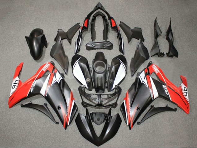 Carenagens Moto Yamaha YZF R3/R25 2015-2018 - Branco Vermelho Preto Fosco 46