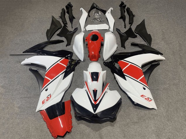 Carenagem Moto Yamaha YZF R3/R25 2015-2018 - Branco Vermelho Preto