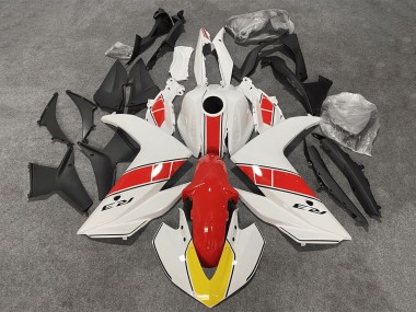 Carenagens Moto Yamaha YZF R3/R25 2015-2018 - Branco Vermelho Preto