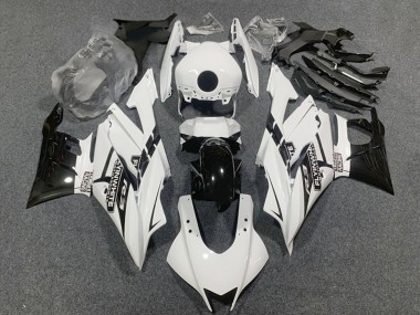 Carenagens Moto Yamaha YZF R3/R25 2019-2021 - Branco Preto Brilhante