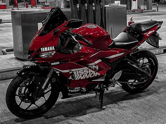Carenagens Moto Yamaha YZF R3/R25 2019-2021 - Vermelho Escuro Branco Prata Preto Valsir