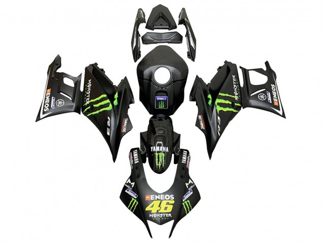 Carenagens Moto Yamaha YZF R3/R25 2019-2021 - Preto Verde ENEOS Monstro 46
