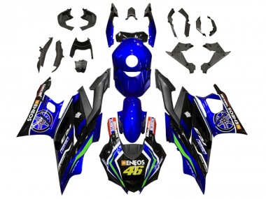 Carenagens Moto Yamaha YZF R3/R25 2019-2021 - Azul Branco Verde Preto ENEOS 46