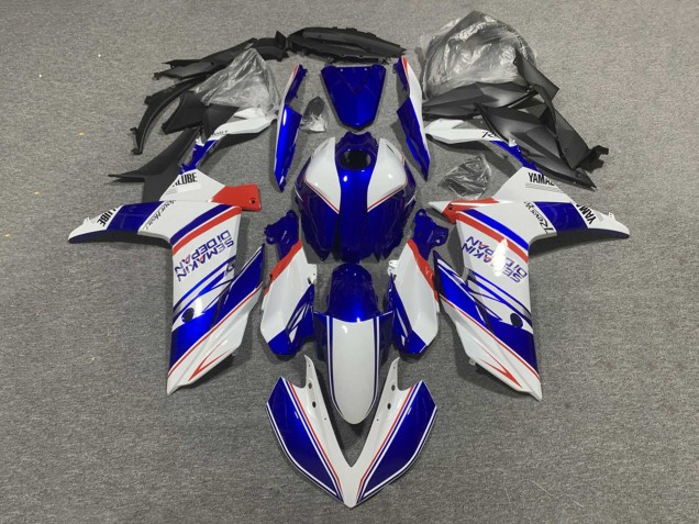 Carenagens Moto Yamaha YZF R3/R25 2019-2021 - Branco Azul Vermelho Semakin Didepan
