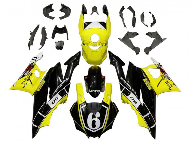 Carenagens Moto Yamaha YZF R3/R25 2019-2021 - Amarelo Branco Preto Brilhante Lenovo 6