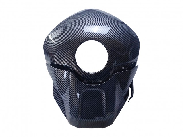 Carenagens Moto Yamaha YZF R3/R25 2022-2024 - Preto Fibra de Carbono Estilo Ouro Vermelho ABBOT