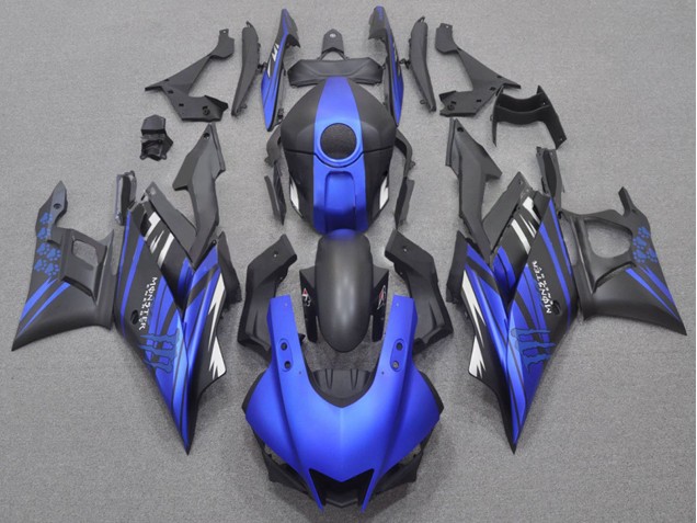 Carenagens Moto Yamaha YZF R3/R25 2022-2024 - Azul Preto Fosco Monstro